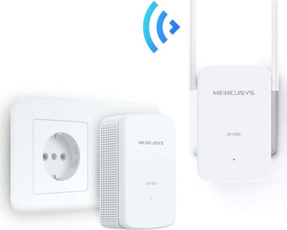 Powerline-1000Mbps-+-Extender-Wi-Fi-300Mbps-MERCUSYS-MP510-KIT