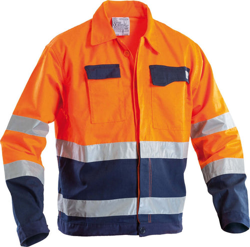 P&P-LOYAL---GIUBBOTTO-BICOLORE-ARANCIO/BLU-LINEA-ALTA-VISIBILITA-TAGLIA-XXL