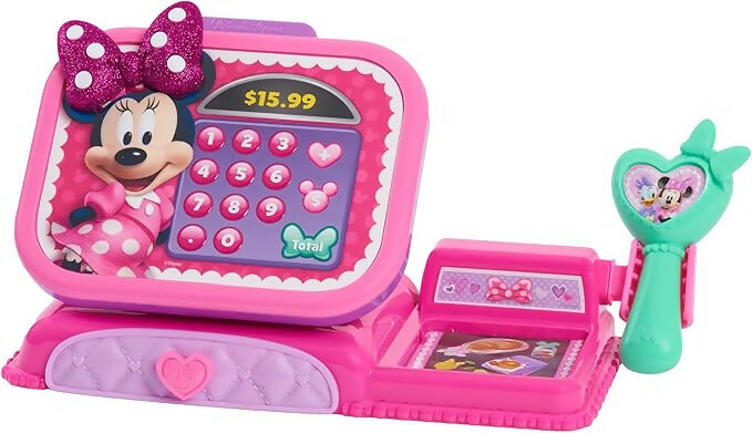Registratore di cassa della fiocco-boutique di Minni Disney Junior con effetti sonori
