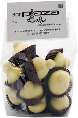Pralina Artigianale "Bacio" Con Nocciole Tostate in Granella e Crema di Nocciole Ricoperta di Cioccolato Fondente Cioccolatini fatti a mano con Nocciola Siciliana in grani 300gr