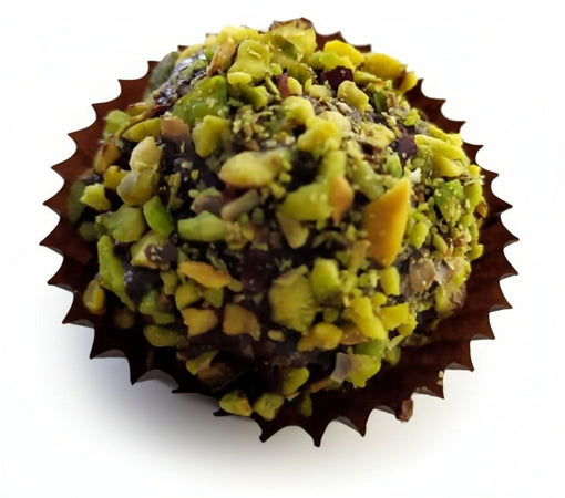 Praline al Pistacchio Artigianale Cioccolatini fatti a mano "Ferrero Rocher" al Pistacchio con granella e Crema di Pistacchio, Fondente e Wafer 300gr