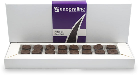 Praline Cioccolato Aromatizzate al Cabernet Franc 200gr. Enopraline di Paleo di Bolgheri Cioccolatini Artigianali Made in Italy Alimentari e cura della casa/Snack dolci e salati/Caramelle cioccolatini e gomme da masticare/Caramelle e cioccolatini in confezione regalo/Cioccolatini in confezione regalo Conca d’Oro - Campiglia Marittima, Commerciovirtuoso.it