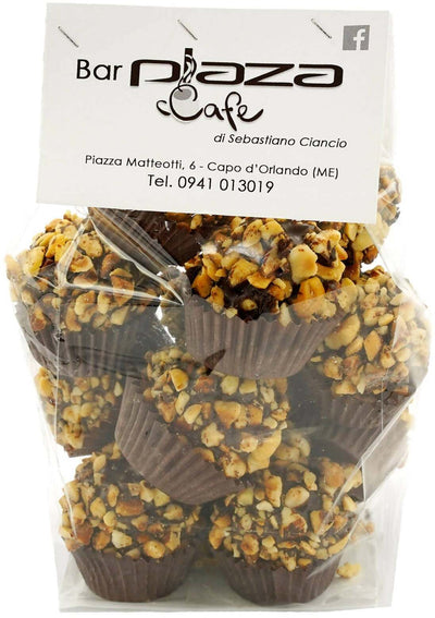 Praline di Cioccolato Artigianale Cioccolatini fatti a mano con granella alla Nocciola, Fondente e Wafer 300gr Laboratorio Cafè Plaza