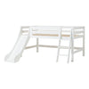 Letto semi rialzato Hoppekids ECO Luxury 90x200 cm con scivolo e scaletta inclinata - Bianco