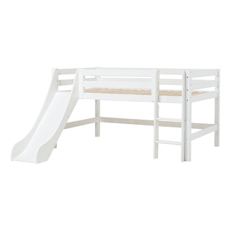 Letto semialto Hoppekids ECO Luxury 120x200 cm con scivolo - Bianco
