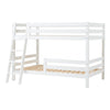 Hoppekids ECO Luxury Letto a castello 120x200 cm con due sponde e scaletta inclinata - Bianco