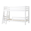 Hoppekids ECO Luxury Letto a castello 90x200 cm con due sponde e scaletta inclinata - Bianco
