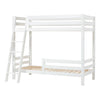 Letto a castello alto Hoppekids ECO Luxury 90x200 cm con due sponde e scaletta inclinata, Rete a doghe flessibili - Bianco