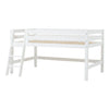 Letto semi-alto Hoppekids ECO Luxury 120x200 cm con scaletta inclinata - Bianco