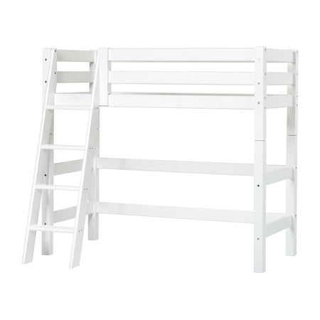 Letto semi-alto Hoppekids ECO Luxury 70x160 cm con scaletta inclinata - Bianco - 3
