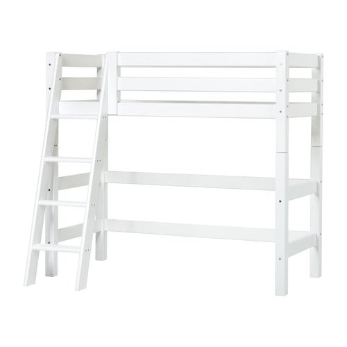 Letto semi-alto Hoppekids ECO Luxury 70x160 cm con scaletta inclinata - Bianco - 3