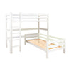 Letto a castello Hoppekids ECO Luxury Angolo 90x200 cm, Rete a doghe flessibili - Bianco