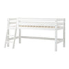 Letto semi rialzato Hoppekids ECO Luxury 90x200 cm con scaletta inclinata e rete a doghe flessibile - Bianco