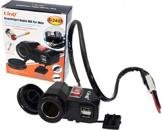 Presa Accedisigari Con Doppia Porta Usb Per Moto Motocicletta Scooter Auto C-2a22 Elettronica/Cellulari e accessori/Accessori/Caricabatterie/Caricabatterie da auto Trade Shop italia - Napoli, Commerciovirtuoso.it