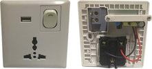 Presa Da Incasso A Muro Universale Con Usb Con Interruttore Di Alimentazione Fai da te/Materiale elettrico/Prese elettriche ed accessori/Spine intelligenti e telecomandate Trade Shop italia - Napoli, Commerciovirtuoso.it
