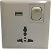 Presa Da Incasso A Muro Universale Con Usb Con Interruttore Di Alimentazione Fai da te/Materiale elettrico/Prese elettriche ed accessori/Spine intelligenti e telecomandate Trade Shop italia - Napoli, Commerciovirtuoso.it