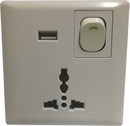 Presa Da Incasso A Muro Universale Con Usb Con Interruttore Di Alimentazione Fai da te/Materiale elettrico/Prese elettriche ed accessori/Spine intelligenti e telecomandate Trade Shop italia - Napoli, Commerciovirtuoso.it
