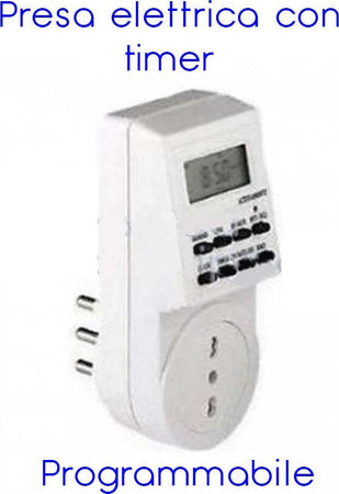 PRESA ELETTRICA 230 V TEMPORIZZATA CON TIMER SETTIMANALE E 24 ORE PROGRAMMABILE Fai da te/Materiale elettrico/Prese elettriche ed accessori/Spine intelligenti e telecomandate Trade Shop italia - Napoli, Commerciovirtuoso.it
