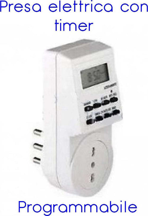 PRESA ELETTRICA 230 V TEMPORIZZATA CON TIMER SETTIMANALE E 24 ORE PROGRAMMABILE Fai da te/Materiale elettrico/Prese elettriche ed accessori/Spine intelligenti e telecomandate Trade Shop italia - Napoli, Commerciovirtuoso.it