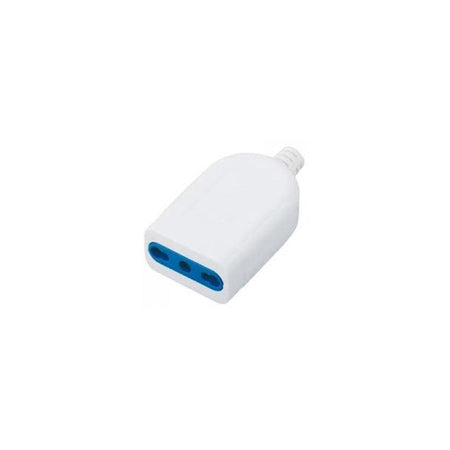 PRESA ELETTRICA ADATTATORE VOLANTE BIANCA PROLUNGA CAVO 2P+T 10/16 A CORRENTE