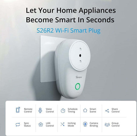 Presa Elettrica Intelligente Smart Wireless Interruttore Alexa Sonoff S26r2tpl Casa, arredamento e bricolage > Sicurezza e Antifurti Trade Shop italia - Napoli, Commerciovirtuoso.it