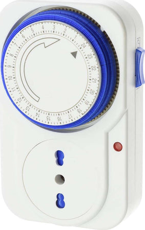 Presa elettrica temporizzata timer 24 h programmabile per decorazioni natalizie Illuminazione/Illuminazione per esterni/Accessori/Trasformatori a bassa intensità MagiediNatale.it - Altamura, Commerciovirtuoso.it