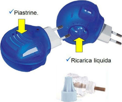 PRESA FORNELLO ELETTRICO ANTIZANZARE RICARICA LIQUIDA O PIASTRINA + RICARICA LIQUIDA + PIASTRINE  Trade Shop italia - Napoli, Commerciovirtuoso.it