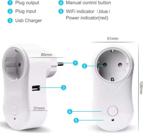 Presa Intelligente Wifi Smart Plug Spina Compatibile Google Home Alexa Echo Usb Elettronica e telefonia > Materiale Elettrico > Multiprese e Avvolgicavo Trade Shop italia - Napoli, Commerciovirtuoso.it