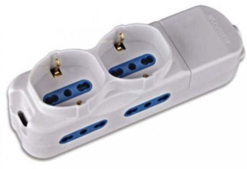 Presa multipla compatta 4 uscite bivalenti