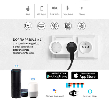 Dudùu Doppia Presa Smart 16A