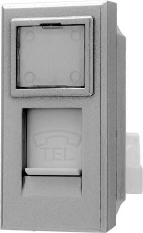Presa-Telefonica-Plug-Rj11-Silver-Coperchio-Compatibile-Bticino-Axolute