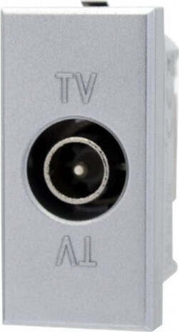 Presa-Tv-Connettore-Passante-Maschio-Silver-Compatibile-Bticino-Axolute