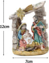 Presepe-Natività-In-Resina-Scenario-Sacra-Famiglia-Decorazioni-Natalizie-12x7cm