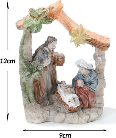 Presepe Nativit? In Resina Scenario Sacra Famiglia Decorazioni Natalizie 12x9cm Casa e cucina/Decorazioni per interni/Addobbi e decorazioni per ricorrenze/Decorazioni natalizie/Presepi/Statuine e fondali per il presepe Trade Shop italia - Napoli, Commerciovirtuoso.it
