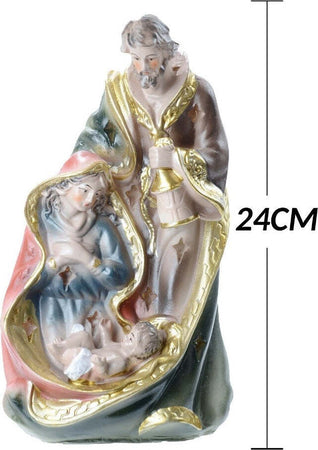 Presepe Nativit? In Resina Scenario Sacra Famiglia Decorazioni Natalizie 24cm Casa e cucina/Decorazioni per interni/Addobbi e decorazioni per ricorrenze/Decorazioni natalizie/Presepi/Statuine e fondali per il presepe Trade Shop italia - Napoli, Commerciovirtuoso.it