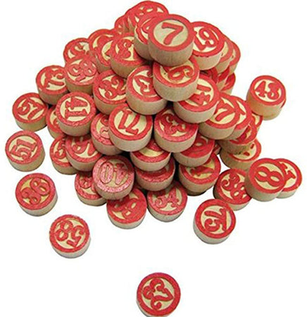 Gioco tombola napoletana la smorfia con cartelle a colori e numeri in legno