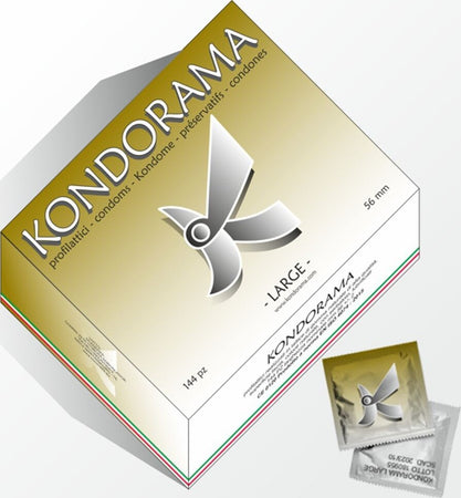 Preservativi Kondorama Large Profilattici Preservativi Trasparenti non Aromatizzati 144 pz diametro 56 mm Salute e cura della persona/Erotismo e contraccezione/Sesso sicuro e contraccezione/Preservativi/Preservativi maschili Kondorama - Martinsicuro, Commerciovirtuoso.it