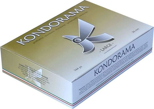 Preservativi Kondorama Large Profilattici Preservativi Trasparenti non Aromatizzati 144 pz diametro 56 mm Salute e cura della persona/Erotismo e contraccezione/Sesso sicuro e contraccezione/Preservativi/Preservativi maschili Kondorama - Martinsicuro, Commerciovirtuoso.it