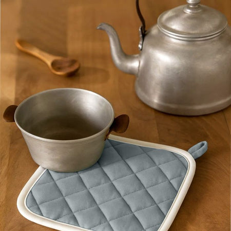 Maestri Cotonieri Set 2 Presine da Cucina India in Cotone con Bordo Bianco