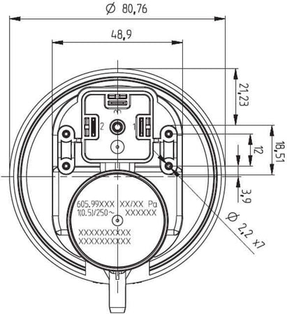 Pressostato Huba 59 Pascal In Depression Stufe a Pellet 14707016