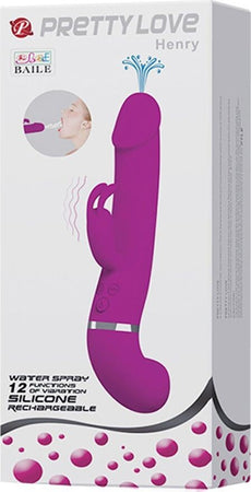 Pretty Love Henry Vibratore Rabbit di Design 100% Silicone Colore Fuxia Ricaricabile USB 12 funzioni di Vibrazione Salute e cura della persona/Erotismo e contraccezione/Sex toys/Vibratori/Vibratori Rabbit Kondorama - Martinsicuro, Commerciovirtuoso.it