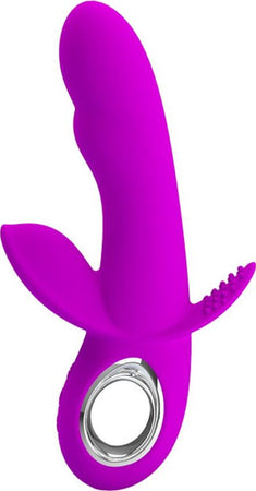 Pretty Love Humphray Vibratore Vaginale In Silicone Viola Con Doppio Stimolatore Clitoride Anale e Anello Cromato Ricaricabile Usb Salute e cura della persona/Erotismo e contraccezione/Sex toys/Vibratori/Vibratori Rabbit Kondorama - Martinsicuro, Commerciovirtuoso.it