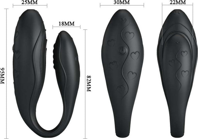 Pretty Love Indulgence Nero Gioco Di Coppia Vibratore Vaginale Clitoride Per Lui E Lei In Silicone Ricaricabile Usb Con Telecomando Wireless Salute e cura della persona/Erotismo e contraccezione/Sex toys/Vibratori/Vibratori per coppia Kondorama - Martinsicuro, Commerciovirtuoso.it