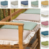 Coppia di cuscini coprisedie Ikebana idrorepellente in lino e cotone panama 40x40