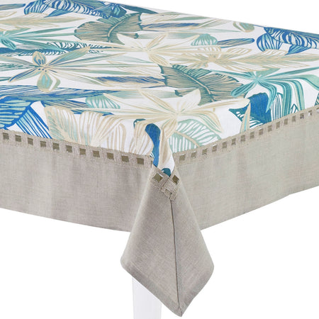 Tovaglia Bahamas 140x240 in lino e cotone panama idrorepellente 12 posti