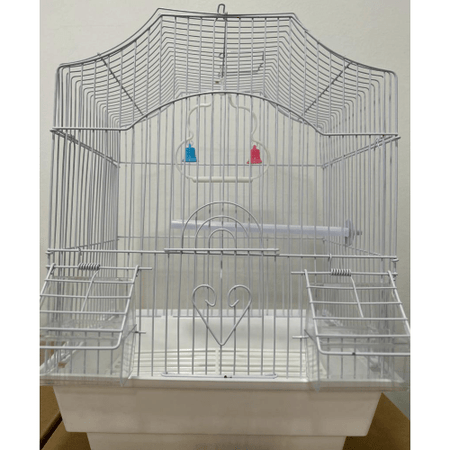 Gabbia Per Uccelli In Metallo A112 Cm 28X38X21 - Bianco