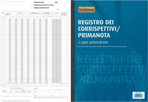 Prima-nota-corrispettivi-12-pagine-autoricalcante-A4-Nobrand