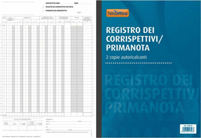 Prima-nota-corrispettivi-12-pagine-autoricalcante-A4-Nobrand