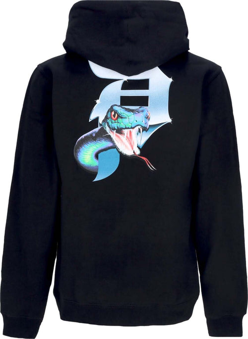PRIMITIVE-Felpa-Cappuccio-Uomo-Dirty-P-Viper-Hood-Black-da-uomo