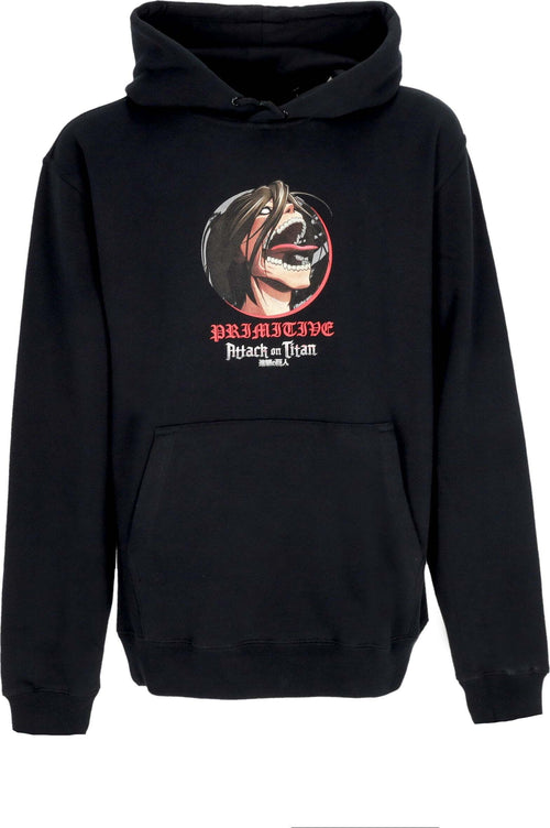 PRIMITIVE-Felpa-Cappuccio-Uomo-Future-Memory-Hoodie-X-Attack-On-Titan-Black-da-uomo